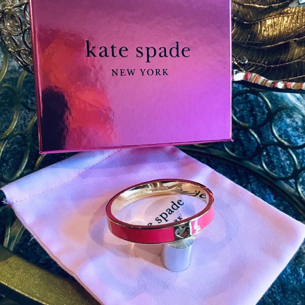 KATE SPADE CORAL HINGE BANGLE BRACELET - Picture 3 of 7